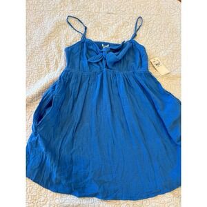 O'Neill Royal Blue Mini Sundress with Front Knot
